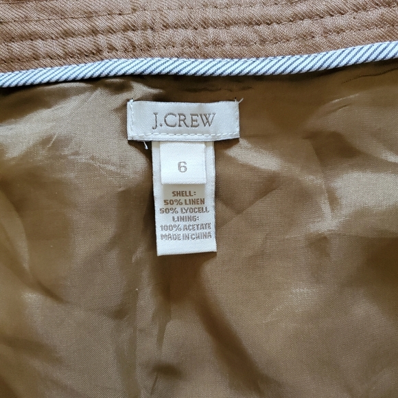 J.Crew Camel A-line Linen Mini Skirt - Picture 5 of 5